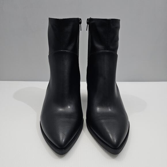 Jeffrey Campbell Duncann Ankle Bootie Womens 10 Black Pointed Toe Heeled Chic - Picture 5 of 15